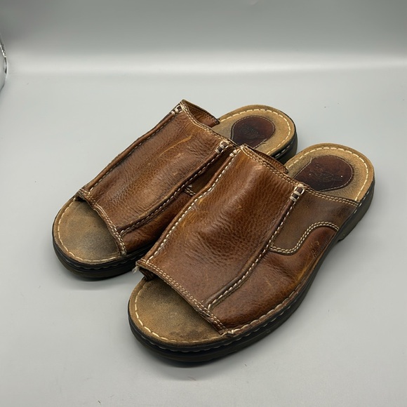VINTAGE Dr. Martens 8620 Slides Mens 11 Leather Boho Hippie Classic Sandals - Picture 2 of 10